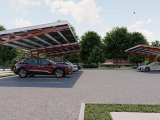 Australská firma Canyon Solar odhalila prefabrikovanou fotovoltaickou stínící konstrukci pro komerční aplikace přístřešků pro auta