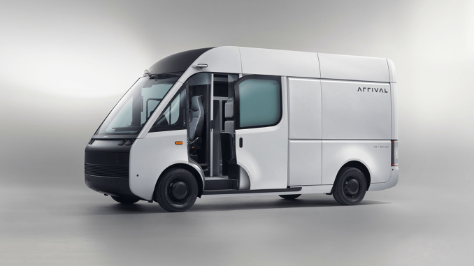 Start-up nového elektrického užitkového vozu, plně elektrická panelová dodávka Arrival Van se začne vyrábět letos v létě