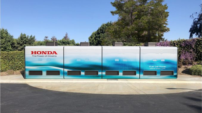 Společnost Honda oznámila, že v Kalifornii testuje pilotní stacionární systém napájení palivovými články, který má výkon 500 kW
