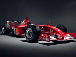 Vítězné Ferrari Michaela Schumachera F2001b z Velké ceny Austrálie z roku 2002 se bude dražit v aukční síni Sotheby's Sealed v Monterey