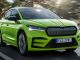 Škoda nyní vylepšuje výkonné elektrické SUV Enyaq RS. Rychlý posun do října 2023 znamená, že dynamické duo dostane vyšší výkon a větší dojezd