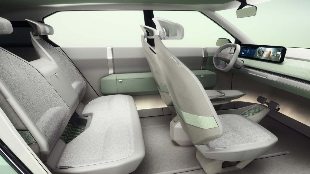 EV3 Concept má zadní sedadlo, jehož spodní část se sklápí nahoru