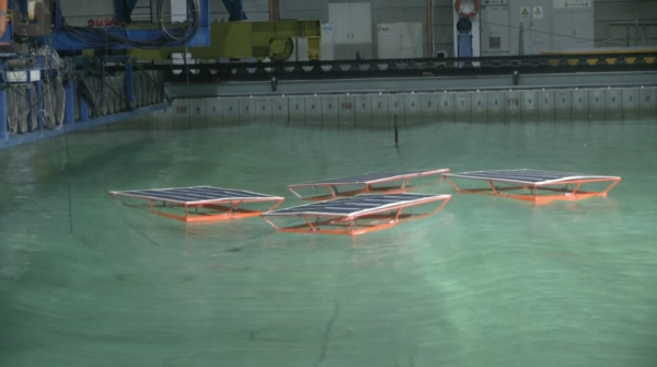 Konstrukce pontonového typu pro plovoucí fotovoltaiku na moři
