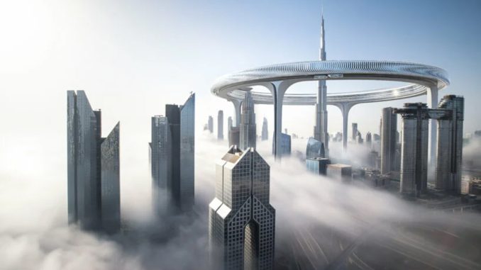 Futuristický Downtown Circle zásadně změní panorama Dubaje. Kruh by měl být 550 metrů vysoký a obkrouží nejvyšší mrakodrap světa