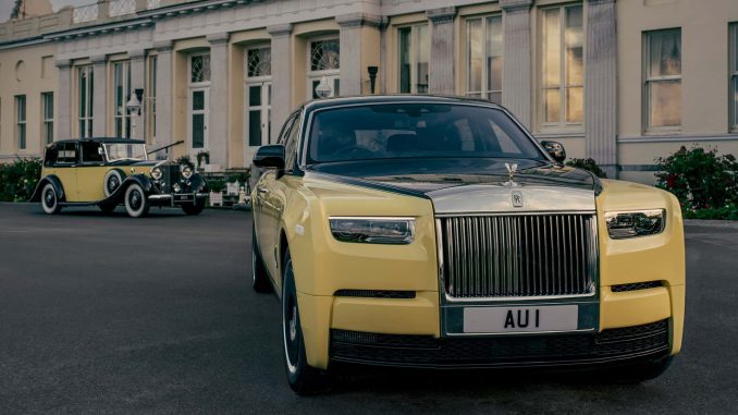 Rolls-Royce se nevyhýbá ani zajímavým jednorázovým projektům, jak dokazuje tento dvoubarevný Phantom Goldfinger